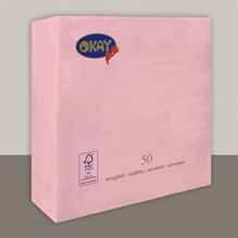 TOVAGLIOLI 33X33 2V ROSA TENUE 50PZ