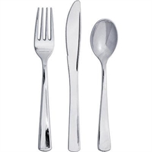 SET POSATE SILVER FORCHETTE-CUCCHIAI-COLTELLI 24PZ