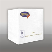 TOVAGLIOLI 25X25 2V BIANCO 50PZ