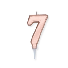 CANDELINA NUMERO 7 PLUMP ROSE GOLD METAL 10CM