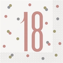 TOVAGLIOLI 33X33 GLITZ 18 ANNI ROSA GOLD 16PZ