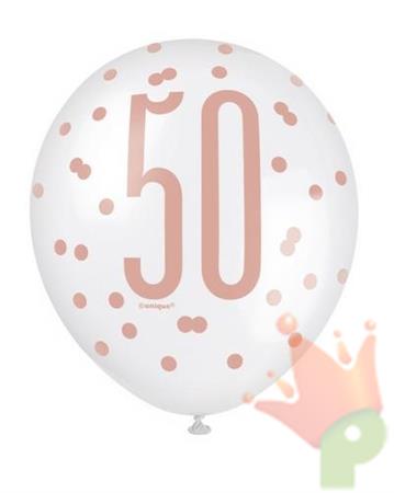 PALLONCINI 12INCH GLITZ 50 ANNI ROSA GOLD