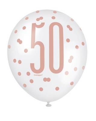 PALLONCINI 12INCH GLITZ 50 ANNI ROSA GOLD