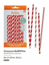 CANNUCCE ROSSO E BIANCO D. 6X210MM BIO 80PZ