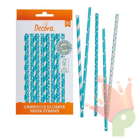 CANNUCCE STELLE E POIS CELESTE D. 6X210MM BIO 80PZ