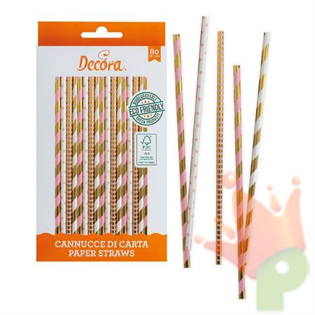 CANNUCCE ROSA E ORO D. 6X210MM BIO 80PZ