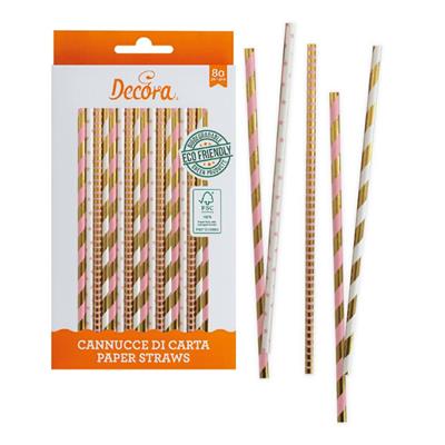 CANNUCCE ROSA E ORO D. 6X210MM BIO 80PZ