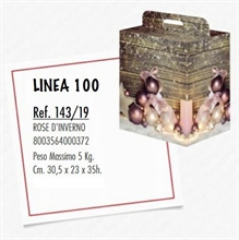 SCATOLA ROSE D'INVERNO 30,5X23XH. 35CM max 5 kg