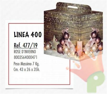 SCATOLA ROSE D'INVERNO 43X26XH. 35CM max 7 kg