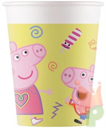 BICCHIERI 200ML PEPPA PIG MESSY 8PZ