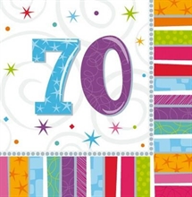 TOVAGLIOLI 33X33 BIRTHDAY 70 ANNI 16PZ