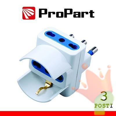 ADATTATORE 3 POSIZIONI BIPASSO/SCHUKO SPINA 16A