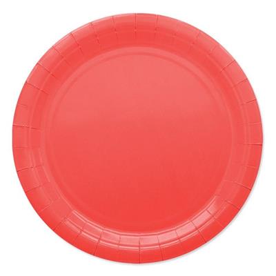 PIATTI 24CM ECOLOR ROSSO 25PZ