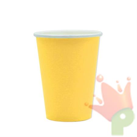 BICCHIERI 200CC ECOLOR GIALLO 25PZ
