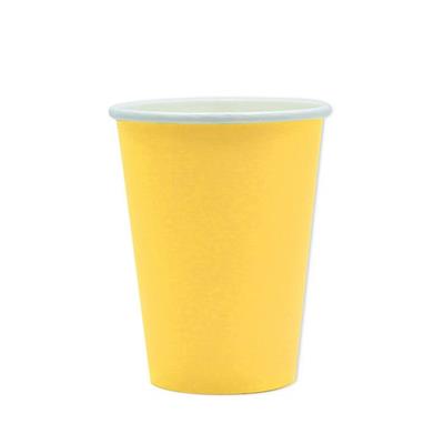 BICCHIERI 200CC ECOLOR GIALLO 25PZ