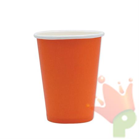 BICCHIERI 200CC ECOLOR ARANCIO 25PZ