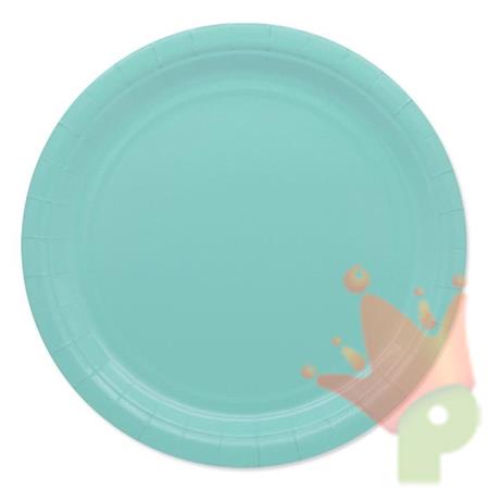 PIATTI 24CM ECOLOR ACQUA MARINA 25PZ
