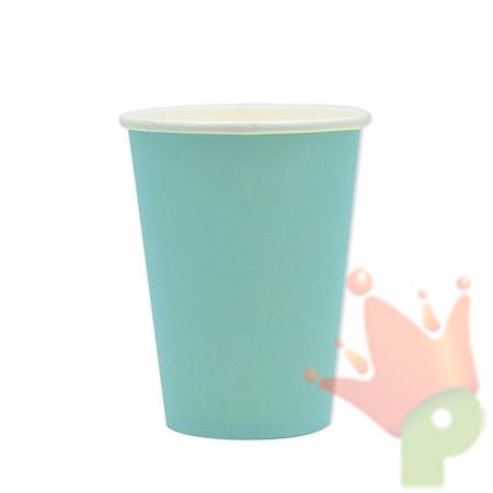 BICCHIERI 200CC ECOLOR ACQUA MARINA 25PZ