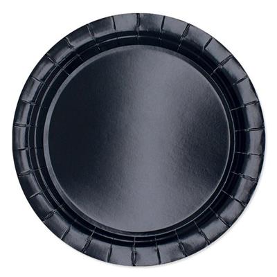 PIATTI 24CM ECOLOR NERI 25PZ