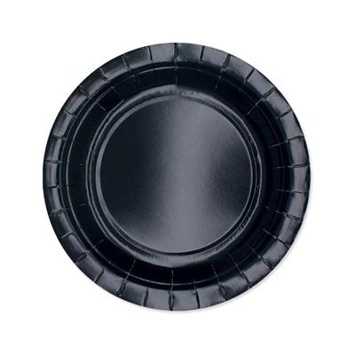 PIATTI 18CM ECOLOR NERI 25PZ