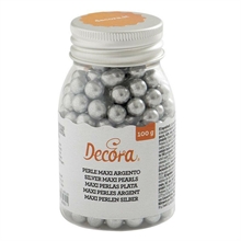 PERLE GRANDI ARGENTATE IN ZUCCHERO 100GR