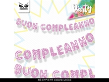 PALLONCINI MYLAR BUON COMPLEANNO 40X4MT ROSA