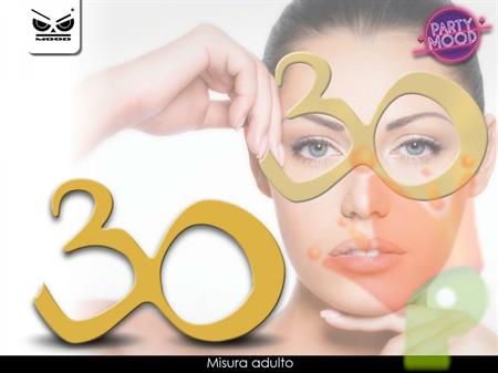 OCCHIALI GLITTER 30 ANNI ORO