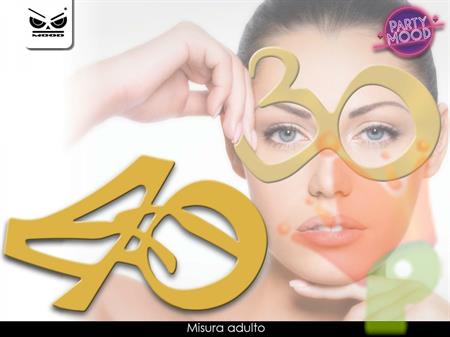 OCCHIALI GLITTER 40 ANNI ORO