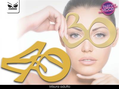 OCCHIALI GLITTER 40 ANNI ORO