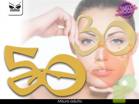 OCCHIALI GLITTER 50 ANNI ORO