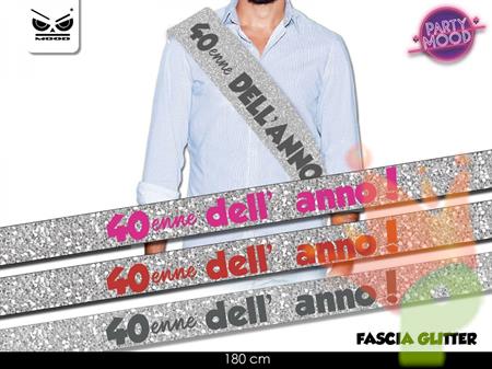FASCIA 40 ENNE DELL'ANNO GLITTER 120CM