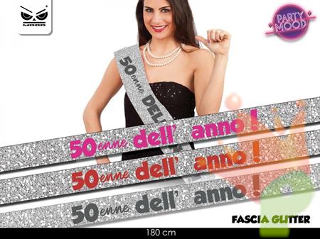FASCIA 50 ENNE DELL'ANNO GLITTER 120CM