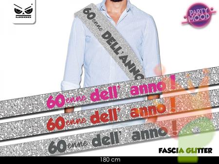 FASCIA 60 ENNE DELL'ANNO GLITTER 120CM