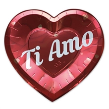 PIATTI CUORE 26X24CM METAL AMORE 6PZ