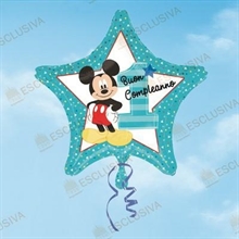 PALLONCINO MYLAR STELLA TOPOLINO 1° COMPLEANNO