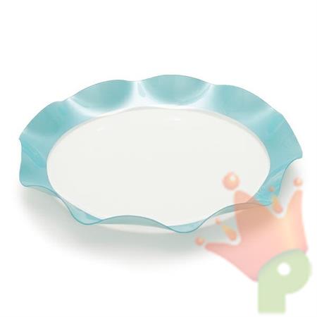 CONTENITORE PET AZZURRO PERLATO 32X4CM