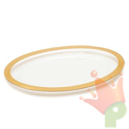 VASSOIO PET OVALE ORO 40X25XH.2CM
