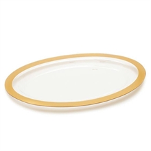 VASSOIO PET OVALE ORO 40X25XH.2CM