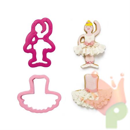 SET 2 TAGLIAPASTA BALLERINA E TUTU' IN PLASTICA
