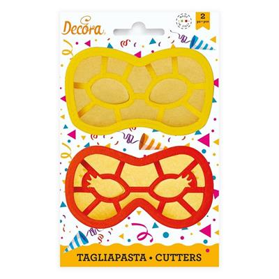 SET 2 TAGLIAPASTA MASCHERE CARNEVALE IN PLASTICA