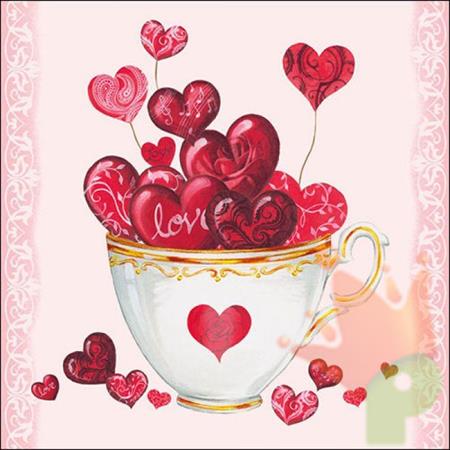 TOVAGLIOLI 33X33 CUP OF HEARTS 20PZ