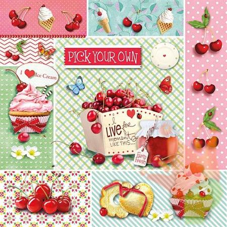 TOVAGLIOLI 33X33 RED CHERRIES 20PZ