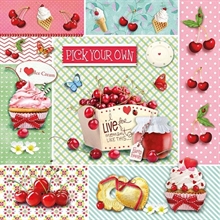 TOVAGLIOLI 33X33 RED CHERRIES 20PZ