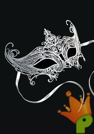 MASCHERA BIANCA IN METALLO