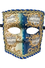 MASCHERA BAUTTA VENEZIANA CON DECORAZIONI MUSICALI