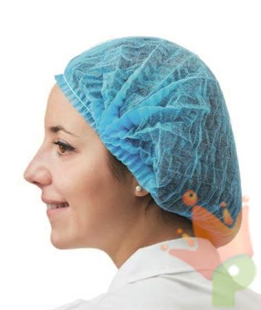 CUFFIA MONOUSO BLU IN TNT 50CM 100PZ