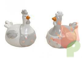 GALLINE IN CERAMICA 2 ASS 8X9X6CM