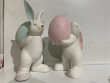 CONIGLIO IN CERAMICA CON UOVO 2ASS