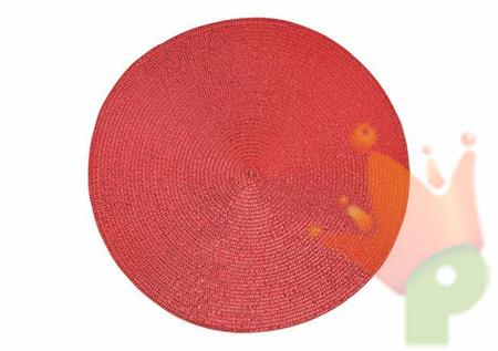 SOTTOPIATTO/TOVAGLIETTA ROTONDA ROSSO 38CM