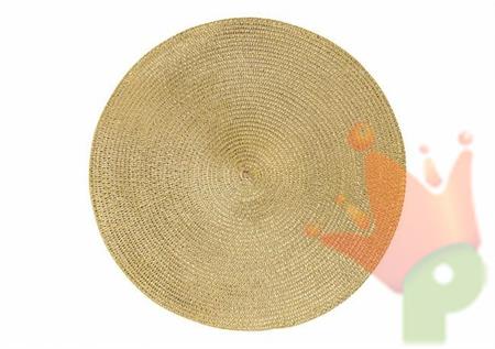 SOTTOPIATTO/TOVAGLIETTA ROTONDA ORO 38CM
